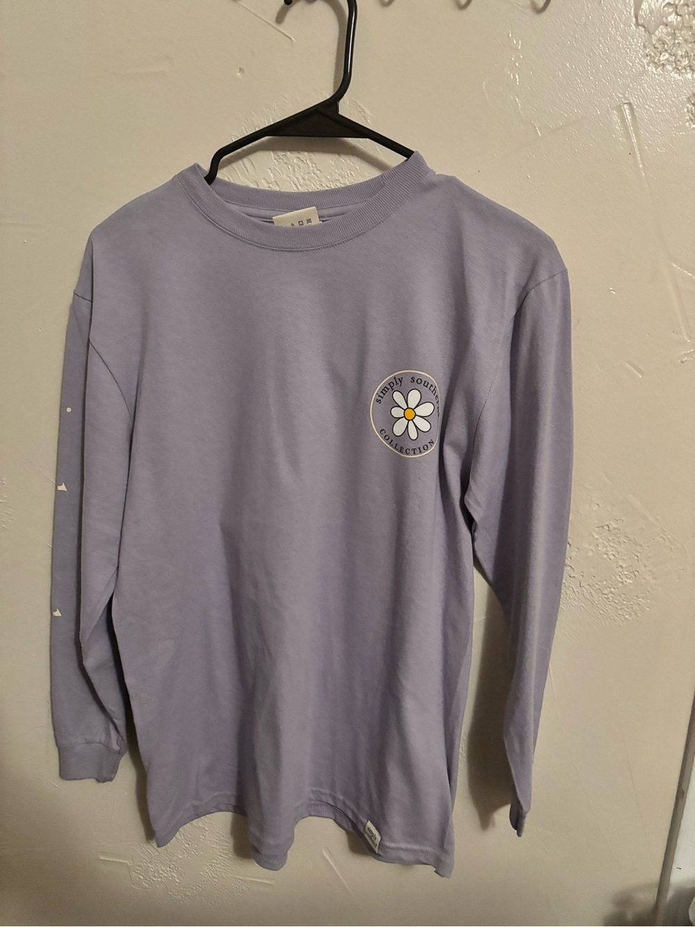 Simply Southern Lavender Daisy Graphic Long Sleeve Tee
